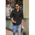 thumbnail image 2 of COOFANDY Mens Long Sleeve Button Down Shirts Casual Untucked Shirts for Men Dress Shirts Wedding Shirts, 2 of 6