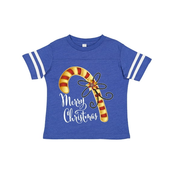 Inktastic Merry Christmas Red and Gold Candy Cane Boys or Girls Toddler T-Shirt