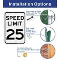 thumbnail image 3 of (2 Pack) Speed Limit 25 MPH Sign, Slow Down Sign, Traffic Sign,18 x 12 Inches Engineer Grade Reflective Sheeting, Rust Free Aluminum, Weather Resistant, Waterproof, Durable Ink, Easy to Mount, 3 of 6