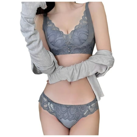 YHGFVOKJ Lingerie for Women Sexy Small Deep V No Stockings Push Up Underwear See Through Collection Bra Lingerie Sets Plus Size Lingerie Blue 32
