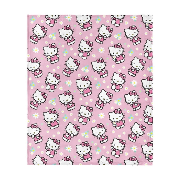 Hello Kitty Flower Power Silk Touch Throw Blanket 50x70 inches