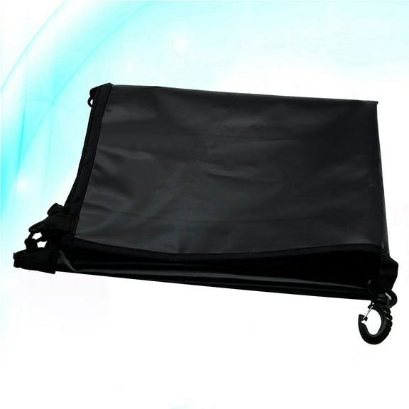RENACLIPY Black Canoe Cover with Adjustable Bungee Cords for Storage and