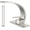 Brushed Nickel, variant on Bathroom Sink Faucet Modern Single Hole 1-Handle Faucet, Chrome Solid Brass Vanity Faucet, Mount Curved Lavatory Faucets Mixer Tap