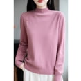 thumbnail image 6 of TRUBKH Fall Outfits for Women Turtleneck Sweater Long Sleeve Slim Fit Fall Casual Sweater Lightweight Sweaters for Women Blouses for Women Dressy Casual Fall Outfits for Women Pink L, 6 of 6