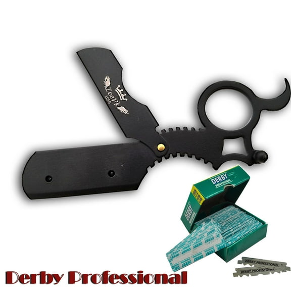 FINGER THUMB MEN'S CUT THROAT SAFETY RAZOR RASIORS NAVAJAS USA