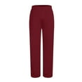 thumbnail image 4 of Tdoqot Mens Pants With Pockets Straight Leg Casual Baggy Mens Sweatpants Wine Size S, 4 of 6