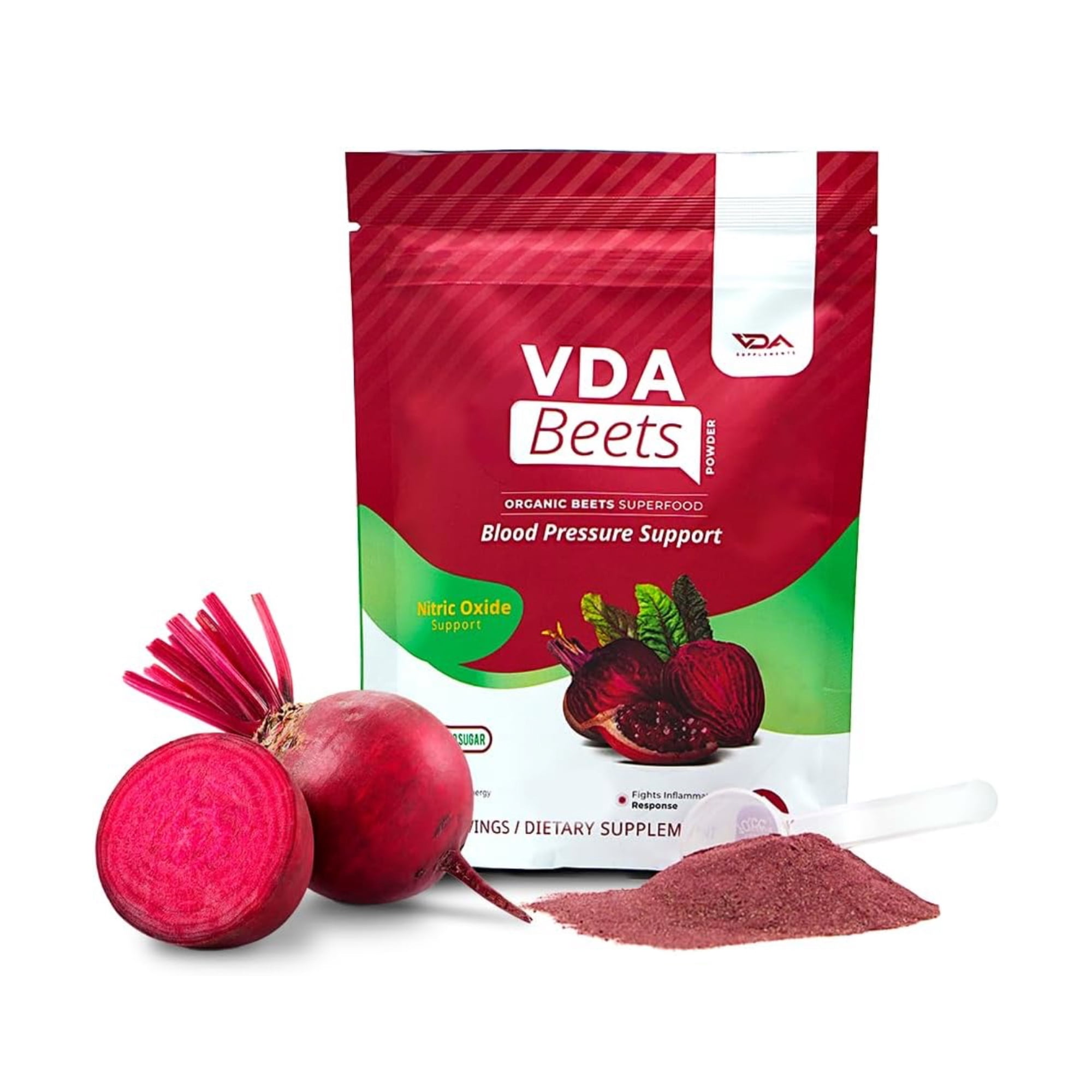 VDA Organic Beets Powder Superfoods Blood Pressure Support - Berry Mix - Nitric Oxide Support