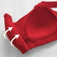 thumbnail image 5 of Loopsun Womens Bra Plus Size, Bras for Women, Woman's Solid Thin Style Breathable Back Buckle Bra without Steel Rim Red L, 5 of 5