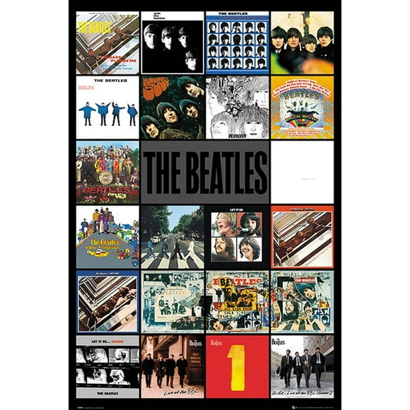 PHFZJYOU The Beatles Albums 22 Album Covers Music Multicolor Poster frameless Painting Canvas Wall Posters Art Picture Print Modern Home Family Bedroom office Decor 24x36inch