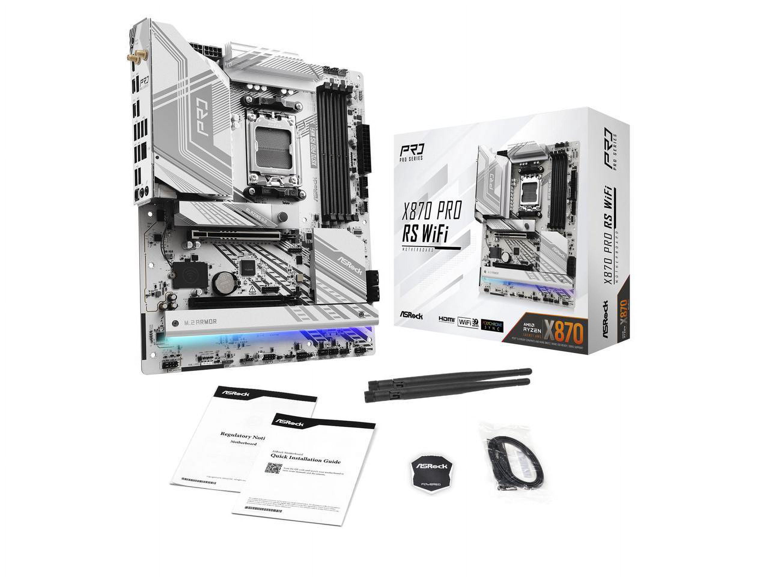 ASRock X870 PRO RS WiFi AM5 AMD X870 ATX Motherboard