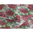 thumbnail image 3 of Ambesonne Rose Print Quilted Bedspread Set 3 Pcs, Watercolor Floral Boho, King, Dark Pink Green and Blue, 3 of 4
