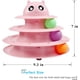 thumbnail image 2 of Juguete para gatos con plataforma giratoria de nivel 3 y pelota, con seis pelotas de colores. Juguete interactivo, divertido y educativo para gatitos. (Rosa) 1 unidad., 2 of 5
