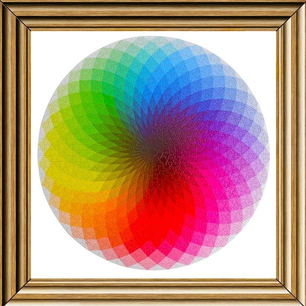 Veryke 1000 Piece Large Jigsaw Puzzle, Round Gradient ...