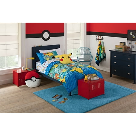 pokemon "first starters" 4 piece twin bed in a bag bedding set- comes with  comforter, pillowcase and sheets