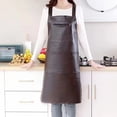 thumbnail image 6 of 1Pack Waterproof PU Apron,24.8X32.67 Inch Dishwasher Apron,Multi Purpose Kitchen Apron,Chemical Resistant,Adjustable for Dishwashing,Cleaning Fish,Gardening,Lab Work,Cooking(White), 6 of 9