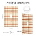 thumbnail image 3 of Fotbe Minimalist plaid Print Duplex Receptacle Wall Plate, 1-Gang 5.0" x3.0" Wall Outlet Covers, Dual Outlet Faceplates Covers, Color-matched Screws Included-Style T, 3 of 6