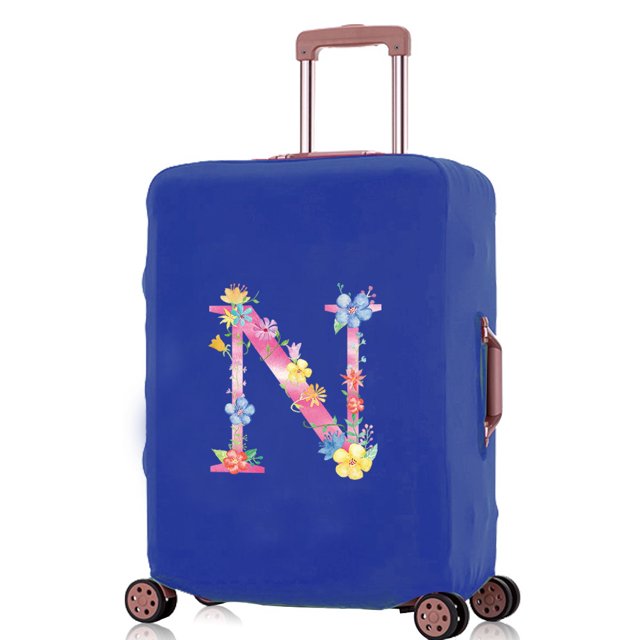 Luggage Covers Travel Accessories Suitcase Cover Protector Reusable Washable 18-32inch Pink Letter Printed Pattern Series 8pink N S