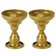 thumbnail image 3 of Candle Plate, 2Pcs Pillar Candle Holder  For Gifts Gold,Black, 3 of 8