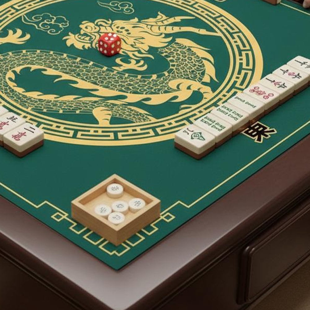 Slccxzc Chinese Style Mahjong Mat, Anti Slip and Noise Reduction Mahjong Table Cover Portable Game Mat for Mahjong, Poker, Card, Board & Tile Games