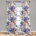 thumbnail image 2 of Floral Window Curtains, Pastel Summer Feels Ornament with Roses Lilacs and Hydrangeas Bouquet, Lightweight Decor 2-Panel Set with Rod Pocket, Pair of - 28"x63", Lavender Blue and Blush, by Ambesonne, 2 of 3