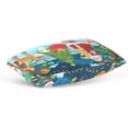 thumbnail image 5 of Santa Claus Together with Forest Animals Velvet Oblong Lumbar Plush Throw Pillow Cover/Shams Cushion Case 16x24in Decorative Invisible Zipper Design for Couch Sofa Pillowcase Only, 5 of 7