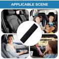 thumbnail image 3 of Seatbelt Covers 2Pack Seat Belt Pad Protector Adjustable Ergonomic Car And Truck Driving Safety Enhances Comfort Black, 3 of 5