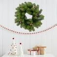 thumbnail image 2 of EWASWON Christmas 8 Inch Artificial Christmas Wreath, Pine Needle with Gold Berries, Festive Door Window Decor for Holiday Home, 2 of 5