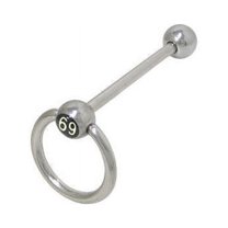 Door Knocker 69 Logo Barbell Tongue Ring