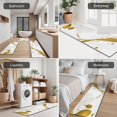 thumbnail image 5 of White Gold Marble Pattern Kitchen Rugs Sets Of 3,Kitchen Runner Rugs Non Skid Washable,Decorative Kitchen Floor Mats for Kitchen,Sink,Laundry,17"x30"+ 17"x47" + 17"x59", 5 of 6