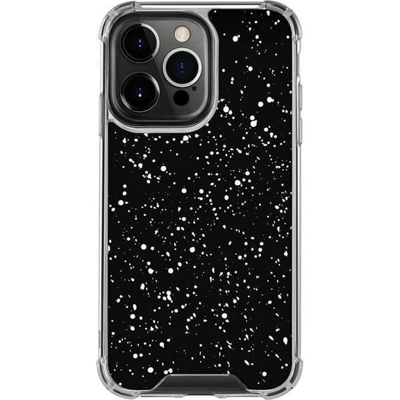 Skinit Polka Dots Black Speckle iPhone 14 Pro Clear Case