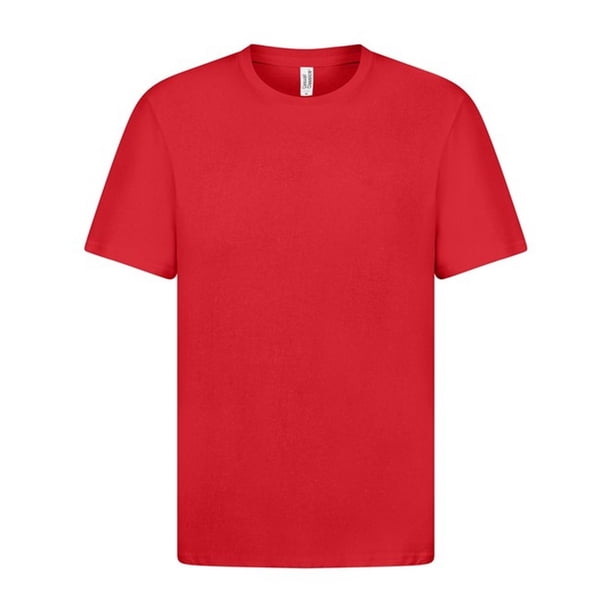 Casual Classic - Camiseta clásica de algodón para hombre (Rojo)