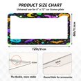thumbnail image 2 of Aluminum License Plate Frame 2 Pack Car Exterior Accessory Car Tag Holder for Front Rear Plates Cars Decor Colorful Halloween Elements, 2 of 6