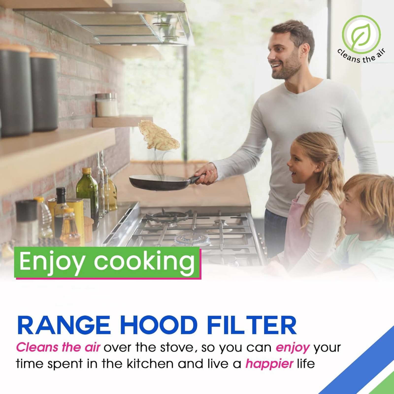 GUYUTING Range Hood Filter 2 Pack 8 Inch Aluminum & Carbon High Efficiency Odor & Grease Control for Ventline
