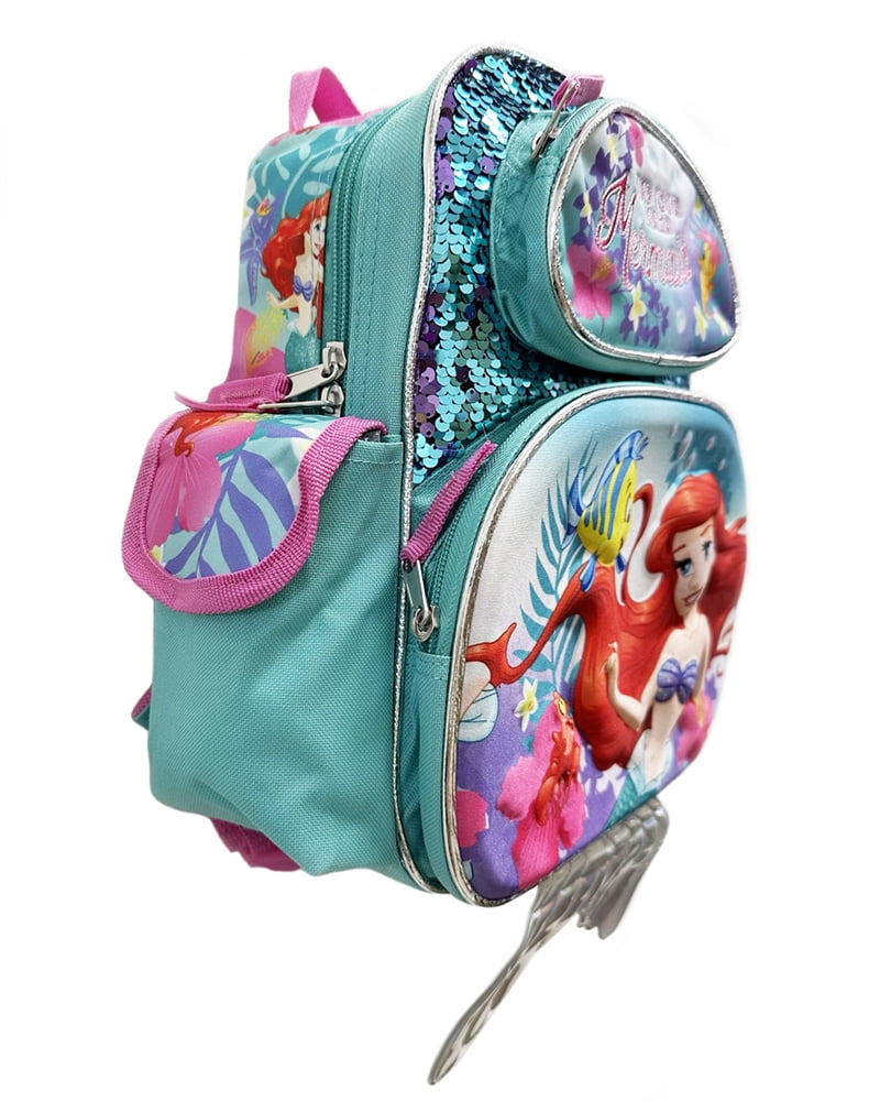 A&I Products Disney by Little Mermaid Women's Magic Sequin Backpack with Tail