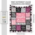 thumbnail image 3 of Gifts for Daughter Blanket from Mom Dad - Daughter Mothers Day Christmas Birthday Gift Adult - Ultra Soft Plush Throw Present Ideas for Bedding Sofa - 60"x50", 3 of 6