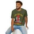 thumbnail image 7 of Hen Look Calm Novelty Apparel Pecked You 3 Times Unisex Softstyle T-Shirt, 7 of 7