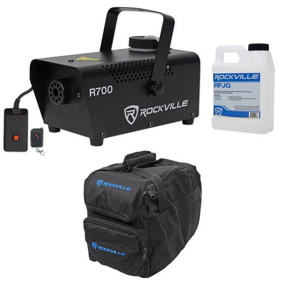 Rockville R700 Fog/Smoke Machine w/ Remote   Fluid Quick Heatup   Carry Bag