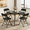 Black1, variant on Gewnee 32 Inch Square Folding Table,No Assembly Portable Table,PVC Top with Metal Frame for Dining Room, Living Room, Office & Camping,Black