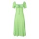 thumbnail image 1 of WILLBEST Vestidos con Curvas para Mujer, Vestidos Casuales de Verano para Mujer, de Manga Corta, con Cuello Cuadrado y Abertura Midi Grande, 1 of 3
