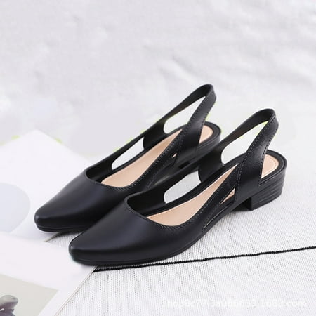 

Cathalem Women Jelly Women Close Toe Pure Color Hollow Out Pumps Sandals Fashion And Casual Shoes Womens Leather Sandals Size 10 Black 6.50