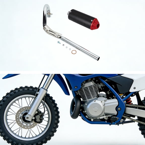 28mm Muffler & Exhaust Pipe Assembly Small CC Dirt Bike Use