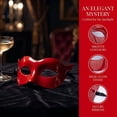 thumbnail image 3 of Unique Bargains 6-Pack Venetian Half Face Masks Set for Halloween Party Red 7.1" x 3.1", 3 of 5