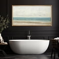 thumbnail image 2 of IDEA4WALL Extra Large Framed Canvas Print Wall Art Serene Seaside Impressionistic Nature Scene Digital Art Subtle Beach and Ocean Wall Decor Oversized Artwork Relax/Calm for Rooms - 60"x30", 2 of 5
