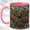 Pink, variant on Bronze Bat Coffee Mug, Vintage Gothic Mug, Ceramic 11 oz