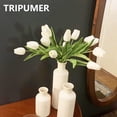 thumbnail image 6 of Tripumer 20 White Artificial Tulips Silk Flowers PU Real Touch Fake Flowers 13.5inch Artificial Decorations Fake Tulips for Wedding Party Office Home Kitchen Decoration, 6 of 9