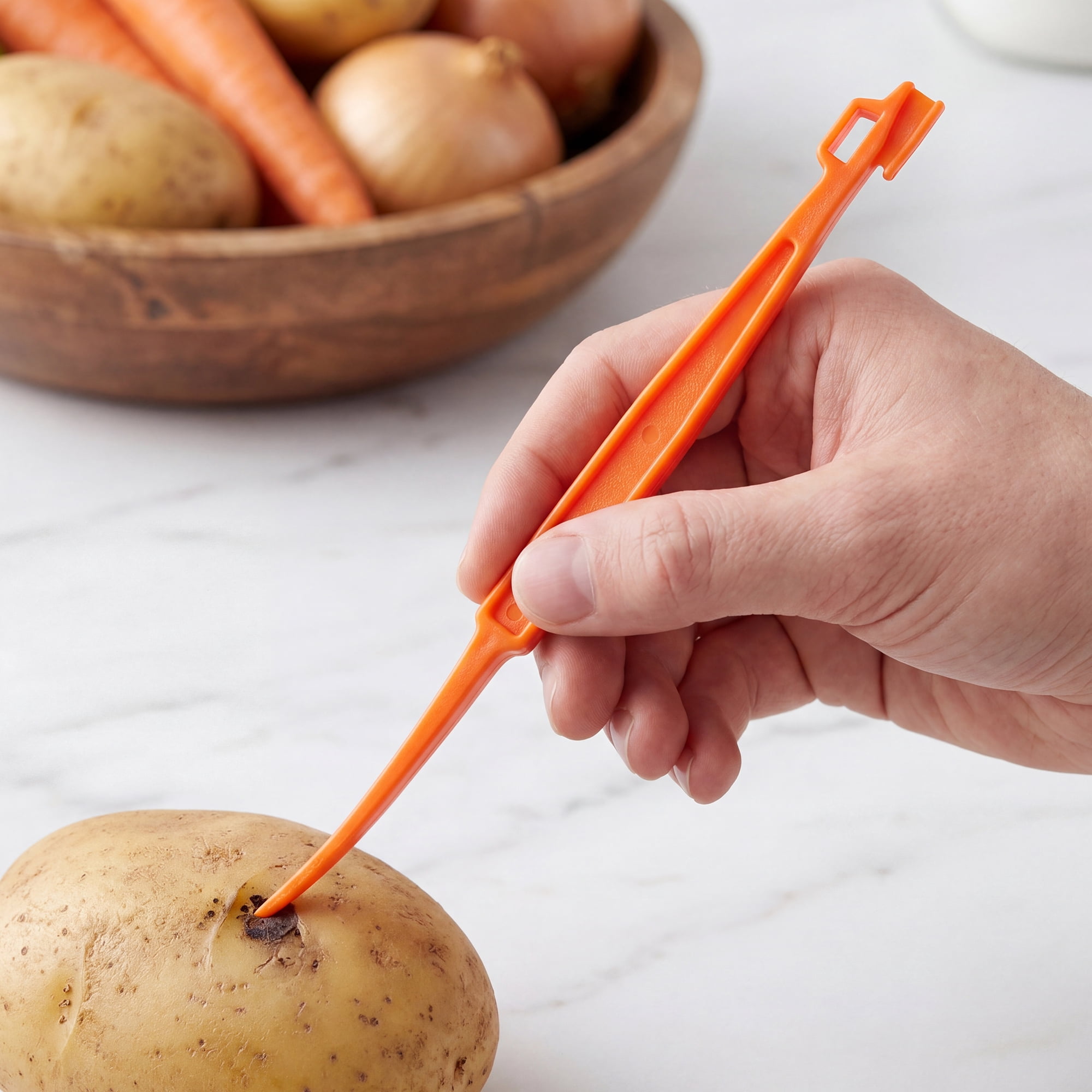 Unique Bargains Durable Potato and Orange Peeler Set with Ergonomic Handle Colorful 4Pcs