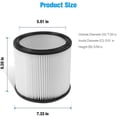 thumbnail image 1 of Reemplazo de robots de barrido Filtro de repuesto para Shop-vac 90350 90304 90333 Reemplazo, 1 of 4