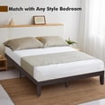 thumbnail image 2 of Giantex 14" Solid Wood Platform Bed Frame, Mattress Foundation, No Box Spring Needed, Easy Assembly, Espresso, 2 of 9