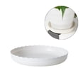 thumbnail image 3 of White Wavy Edge Flower Pot Mat Drip Tray Plant Container Accessories 1 Pc 6Pcs  Plastic Trays, 3 of 13