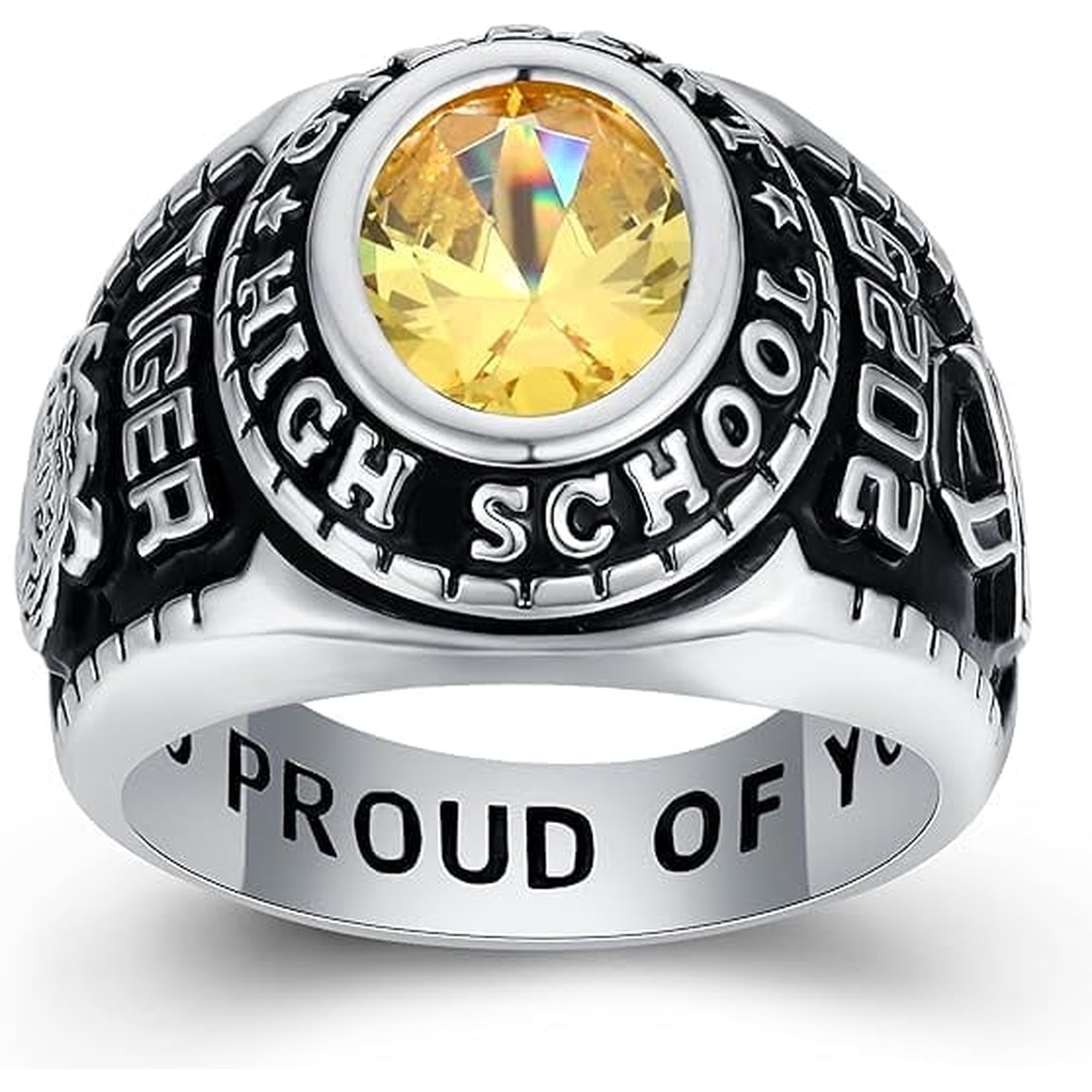 Class Rings Fully Personalized Class Rings for Women Birthstone Custom Rings Class Rings Class Rings for Women High School Size 5-15 Graduation Rings for men